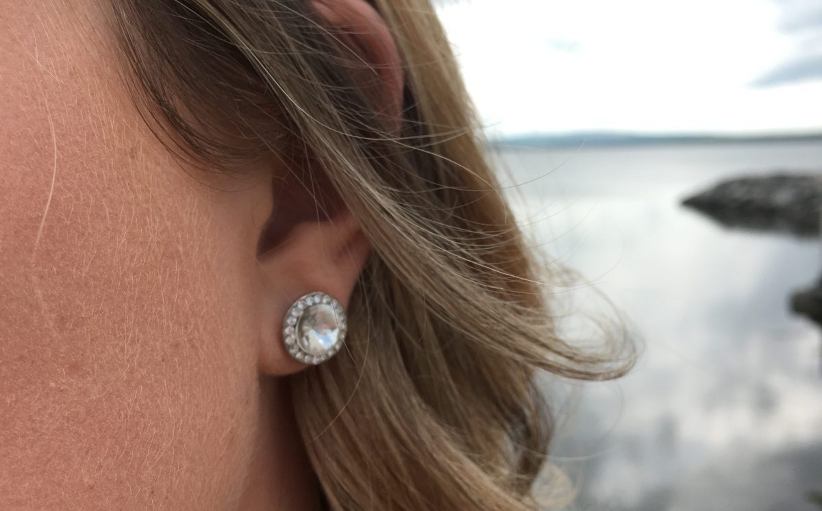 Harmony has lovely diamond earrings