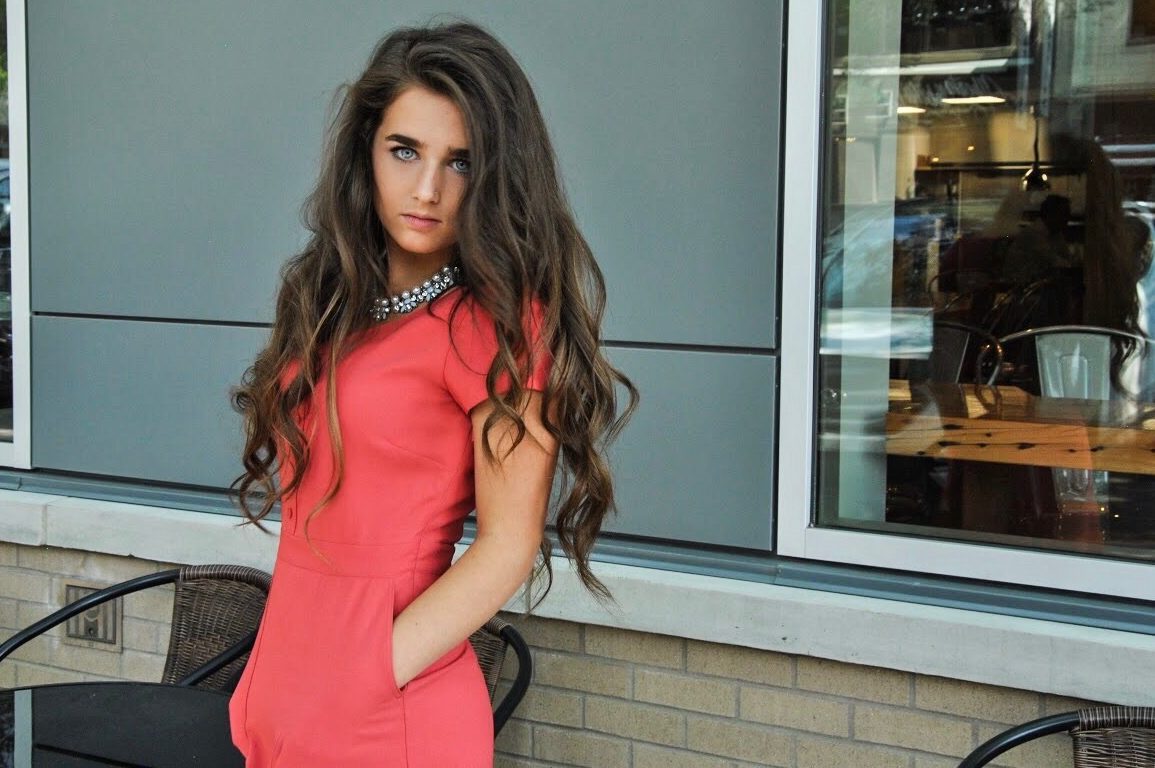 Miss Teen Cardston Co - Srarh in mineral red dress, casual wear, Alberta