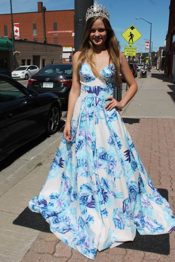 Blue Florasl Dress at Chanto & Co