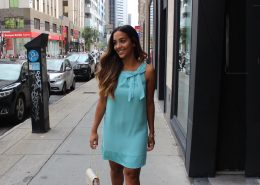 featured image in Montreal blue coral dress for boyfriend